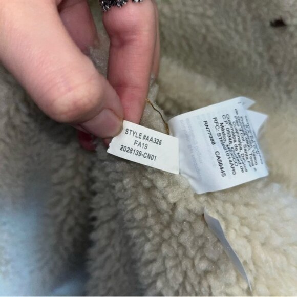 Madewell Oversized Denim Sherpa Lined Jacket Size Medium - Picture 9 of 11